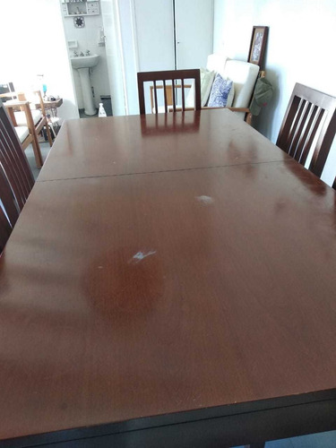 Imagen 3 de 5 de Mesa Madera + 6 Sillas Madera - Color Wengue