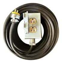 Comprar Extension Cable Uso Rudo 30 Metros Calibre 12 Contacto Doble Color Negro