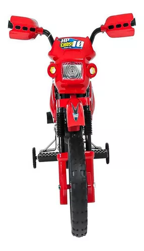 Moto Cross Eletrica Infantil 6V Vermelho - Belfix