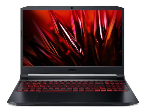 Notebook gamer  Acer Aspire Nitro 5 AN517-54 preta e vermelha 17.3", Intel Core i5 11400H  8GB de RAM 512GB SSD, NVIDIA GeForce GTX 1650 144 Hz 1920x1080px Linux Gutta