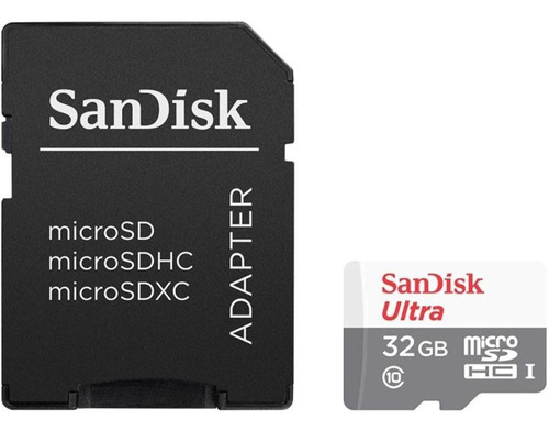 Cartão De Memória Sandisk 32gb Microsd, Ultra 80mb/s