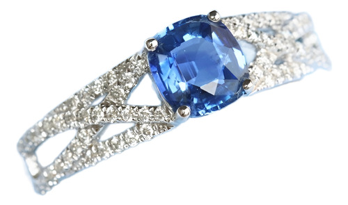 Anel De Ouro Solitario Feminino Noivado Diamante Zafira Luxo