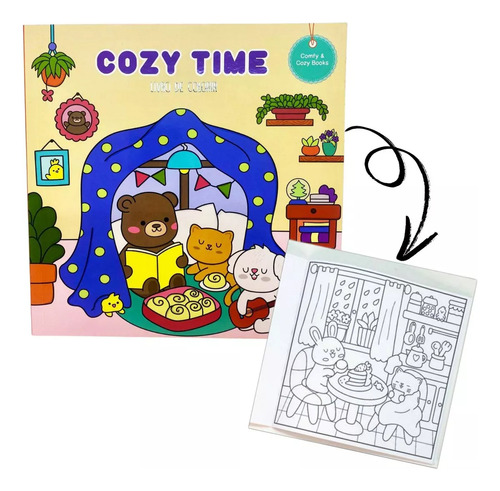 Kit 2 Livros Colorir Tipo Bobbie Goods Cozy Times/comfy Days 48pg Touch Pintura