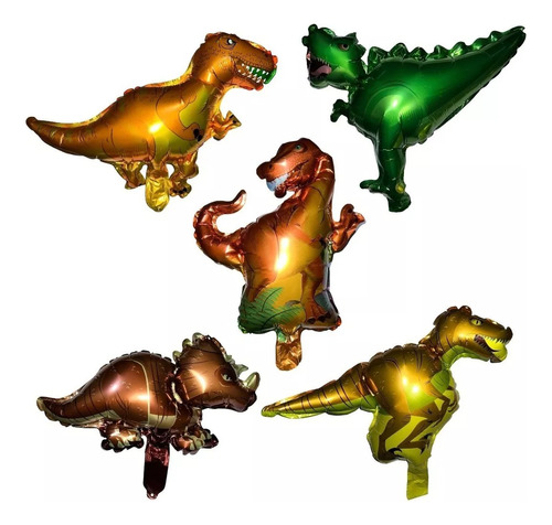 10 Globos Dinosaurio Gigante 80 Cm Decoracion Fiesta Zoo Color Surtidos