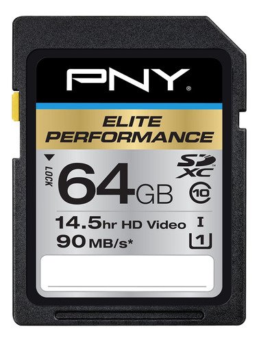Pny Elite Performance 64gb Sdxc Velocidad Clase 10 Uh U1