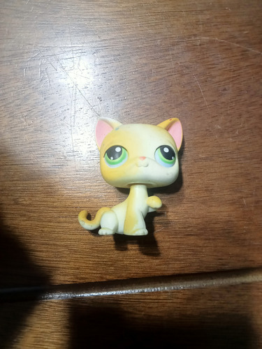 Littlest Pet Shop Gato Amarillo Y Blanco (Usado)