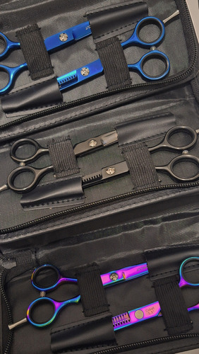 Kit Style.cut Tijera Cobalto Corte 5.5 + Pulir 5.5 Colores Color Negro