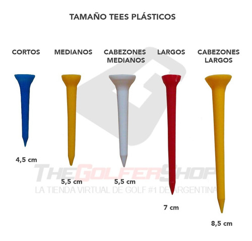 Imagen 3 de 6 de 500 Tees Cabezones Largos 8,5 Cm Plásticos | The Golfer Shop