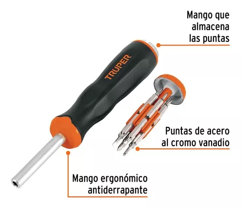 Destornillador multipuntas 12