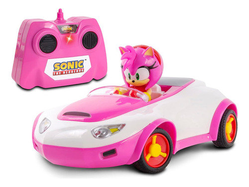 Sonic Team Racing Rc: Amy Rose - Nkok (683), Escala 1:28 2.4 Ghz, Diseño Compacto De 6.5 Pulgadas, Licencia Sega Hedgehog, Funciona Con Pilas, A Partir De 6 Años