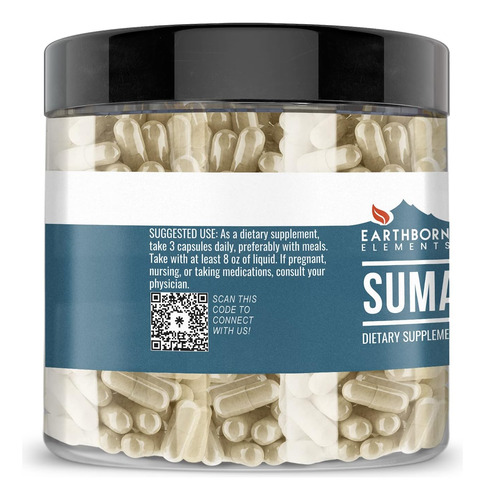 Earthborn Elements Suma Root 200 Cápsulas, Puras Y Sin Dilui