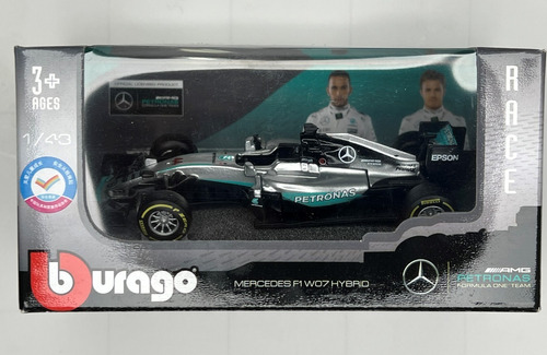 Mercedes Benz F1 W07 Hybrid 2016 Lewis Hamilton Escala 1:43