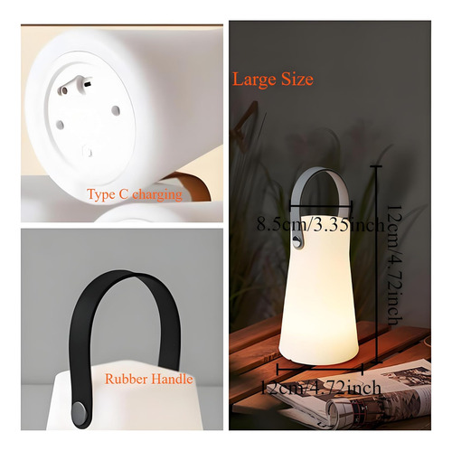 Luz Nocturna Portátil Con Asa, Lámpara De Luz Nocturna Regul