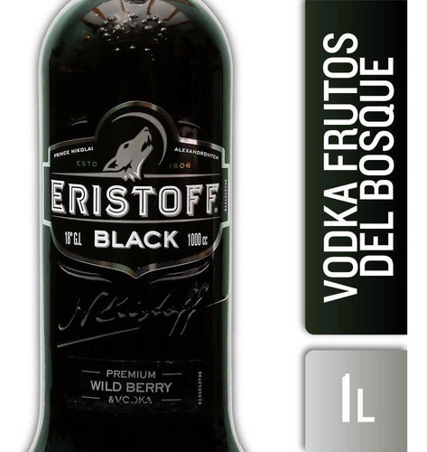 Vodka Eristoff Black 1000cc