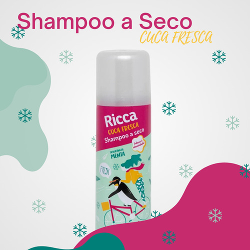 Shampoo A Seco Ricca Cuca Fresca Menta Para Cabelos 50ml