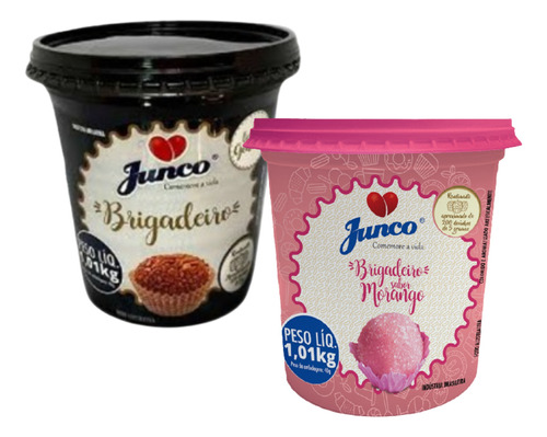 Kit 2 Brigadeiro Gourmet E Brigadeiro Morango 1kg Junco