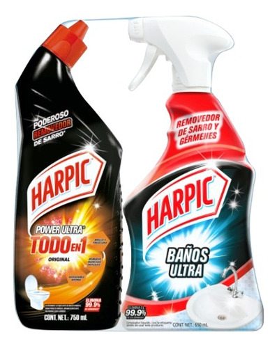 Limpiador Desinfectante Y Removedor Harpic Ultra Para Baños