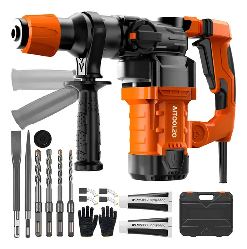 Aitoolzo Kit Martelete Rompedor Perfurador De Concreto 2200w Aitoolzo Laranja 220