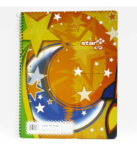 Cuaderno Prof Star Kid Estrella Cuadro Grande 100 Hojas C/5