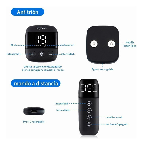 W Masajeador Cuello Espalda Electroestimulador Muscular Ems