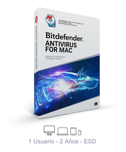 Esd Bitdefender Compatible Con Mac 3 Usuarios, 2 Años
