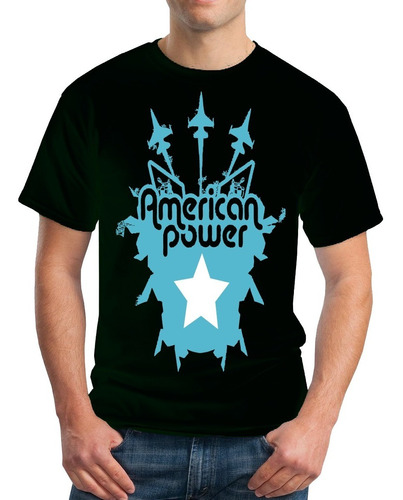 Camisetas Estampadas Algodón Ref: Aviones American Power Usa