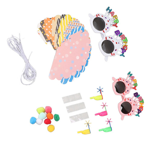 18 Sombreros De Fiesta De Cumpleaños Coloridos Para Niños, 4
