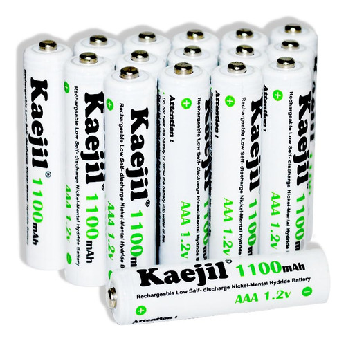 Kaejil Pilas Aaa Recargables, Paquete De 16 Baterias Triple