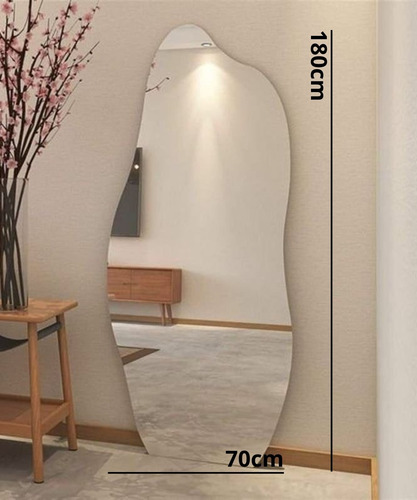 Espelho Orgânico 4mm Luxo 180x70 Corpo Inteiro Moldura Lapidado Sem Moldura