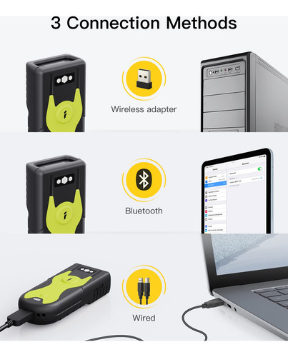 Escáner De Código De Barras Bluetooth 2d Inateck Bcst-42 Con