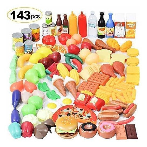 Shimfun Play Food Set, 143 Piezas De Play Food Para Niños C