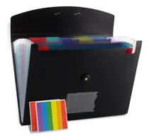 Comprar Carpeta De Archivo Expandida, 13 Bolsillos, Negro, Polipropi