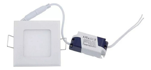 4 Panel Led Cuadrado 3w Luz Calida Ultra Plano 9cm