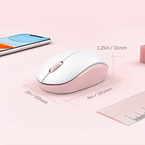 Mouse Seenda Wireless 2,4g/rosa Y Blanco
