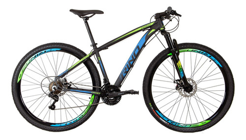Bicicleta 29 Rino Everest Freio Hidráulico + Shimano Altus 24v Cor Azul/verde Tamanho Do Quadro 17