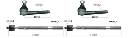 Par Ponteira Terminal + Braço Axial Articulador C4 / 307