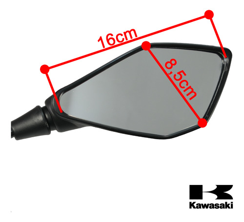 Retrovisor Kawasaki Z400 Par Rosca Honda Fixo