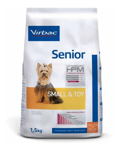 Alimento Virbac Senior Small & Toy 1.5 Kg Ms