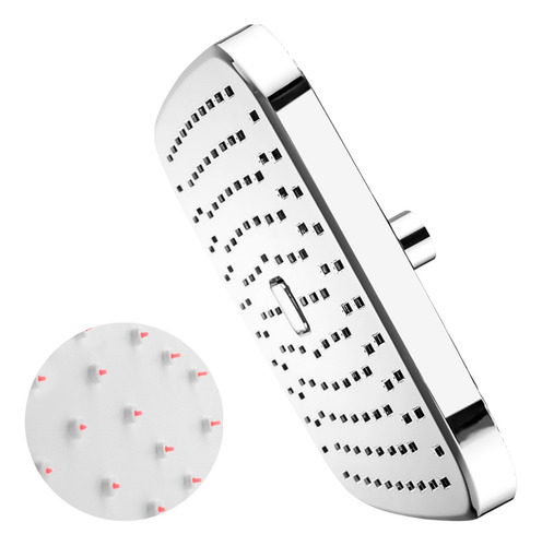 Regadera Cuadrada Para Baño Antisarro Cromada Push Ducha