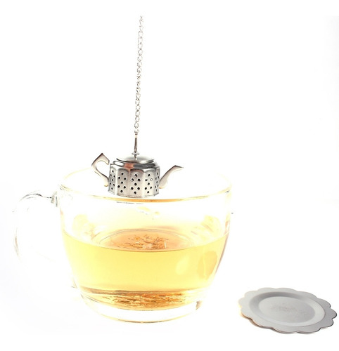 Imagen 5 de 9 de Filtro Infusor De Té En Hojas Sueltas De Acero Inoxidable
