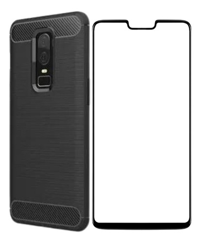 Capa Oneplus 6 Tela 6.28 Anti Impacto + Pelicula Full 5d