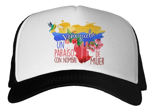 Gorra Mapa De Venezuela Paraiso Mujer Playa Flo