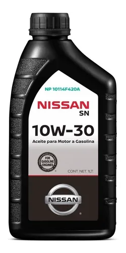 Aceite Nissan 10w30 Sn Para Motores A Gasolina