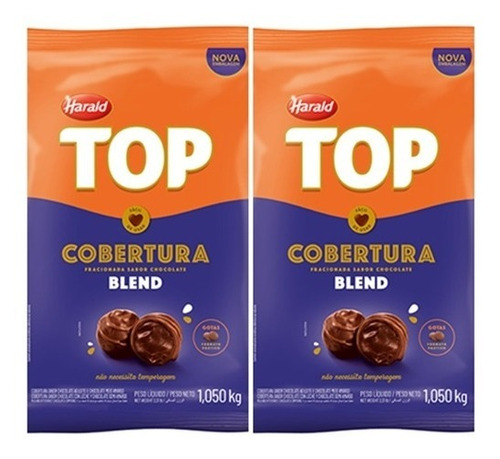 Imagem 1 de 1 de 2 Chocolates Top Harald Gotas Blend Cobertura  1,050kg