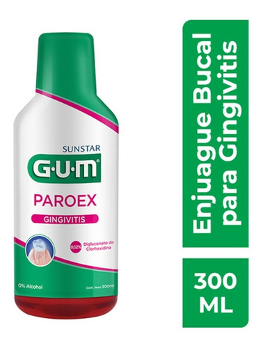Enjuague Bucal Paroex Gingivitis Protege Encias 0% Alcohol
