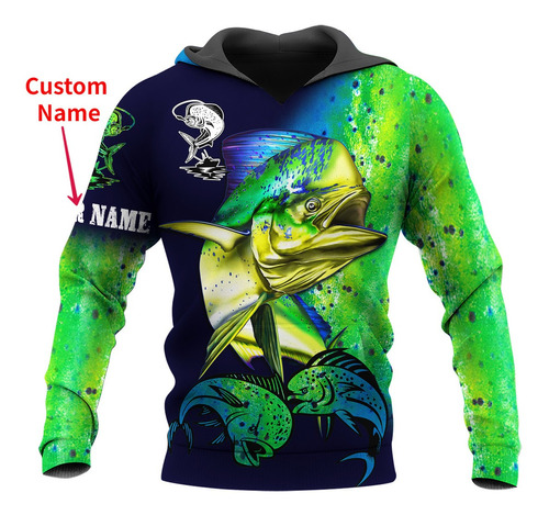 Chaqueta De Pesca Con Nombre Personalizado Mahi Mahi