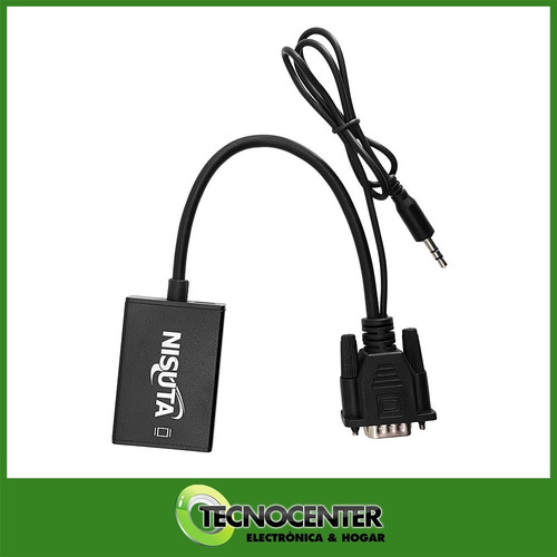Conversor Vga A Hdmi Nisuta Nscovghd4 Activo 1080p Full Hd