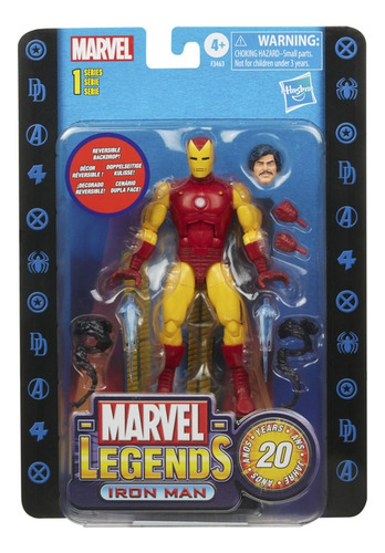 Figura Iron Man Stark Avengers Classic Aniver Marvel Legends