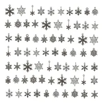 Comprar Dijes De Copo De Nieve Hacer Joyas De Navidad, 70 Pieza...