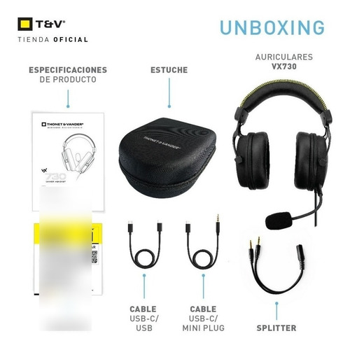 Imagen 7 de 7 de Auriculares Gamer Micrófono Desmontable Luz Led Usb Xbox Ps5